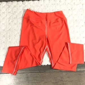 Neon orange active leggings XL
